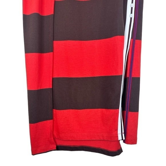 3.1 Phillip Lim Striped Twist Midi Skirt Red Brown Medium - Picture 7 of 14